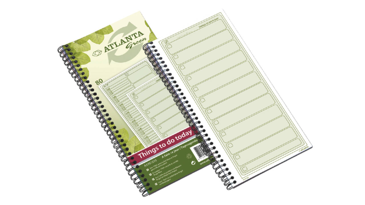Things to do Djois Atlanta recycled papier Today 297x140mm 80vel 70gr groen
