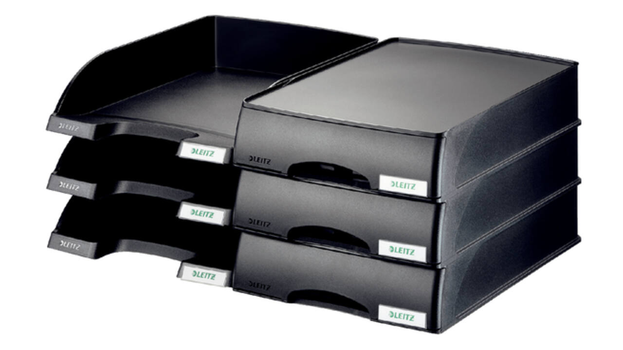 Brievenbak Leitz Plus met lade A4 maxi zwart