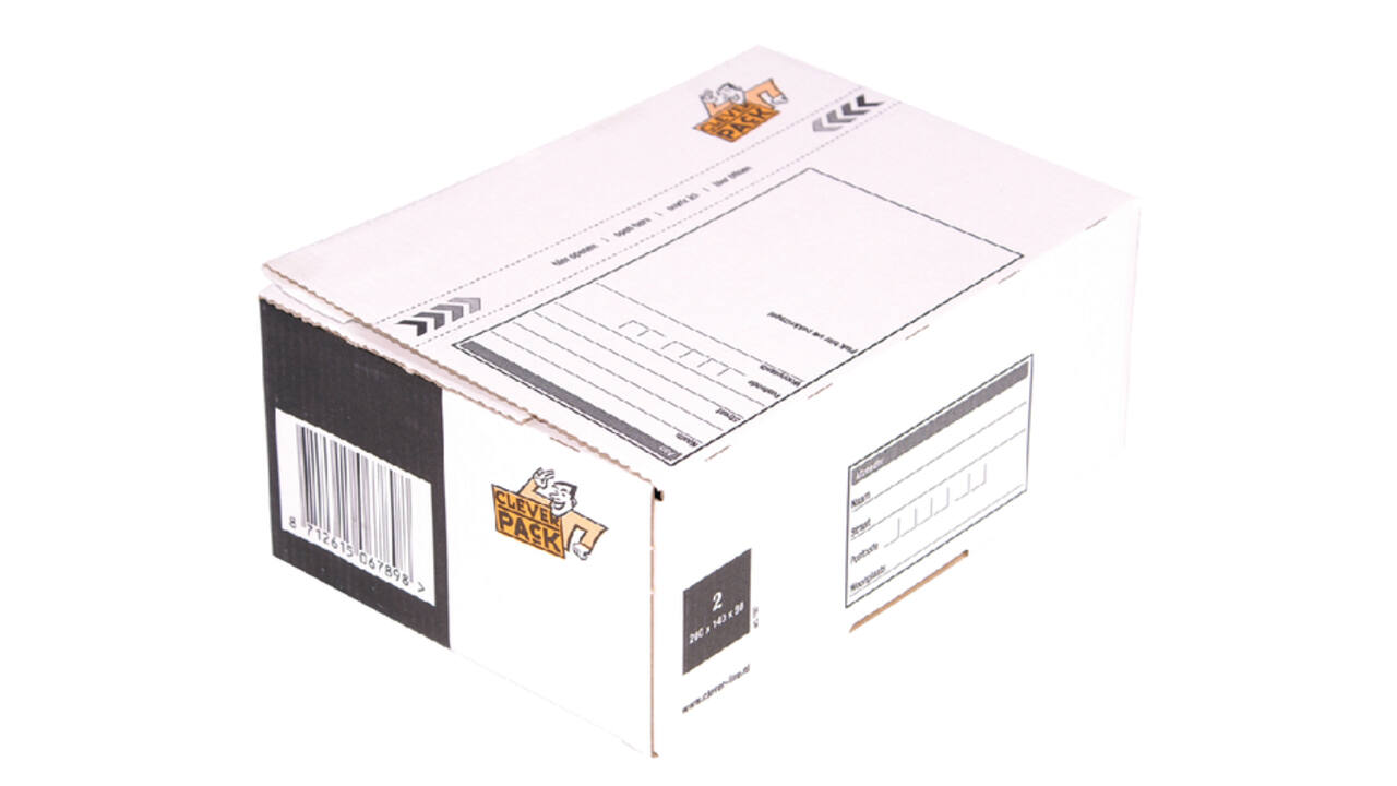 Postpakketbox 2 CleverPack 200x140x80mm wit