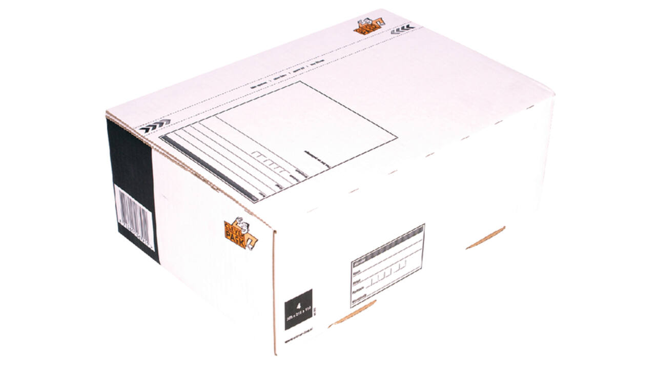 Postpakketbox 4 CleverPack 305x215x110mm wit pak à 25 stuks