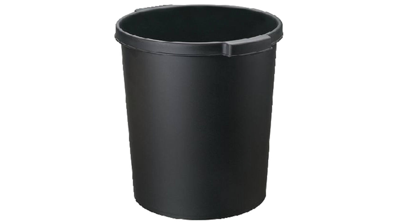 Papierbak Djois Re-Solution 15liter met griprand zwart
