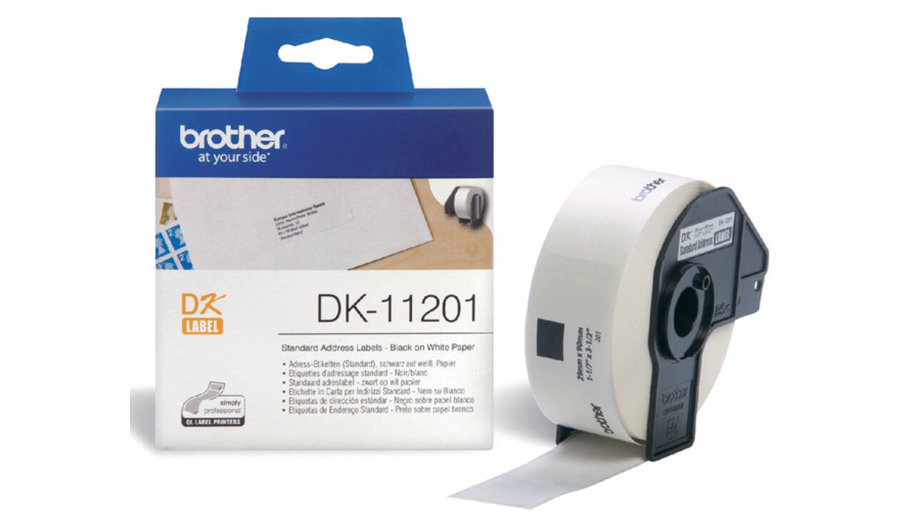Etiket Brother DK-11201 adressering 29x90mm 1 rol á 400 stuks wit