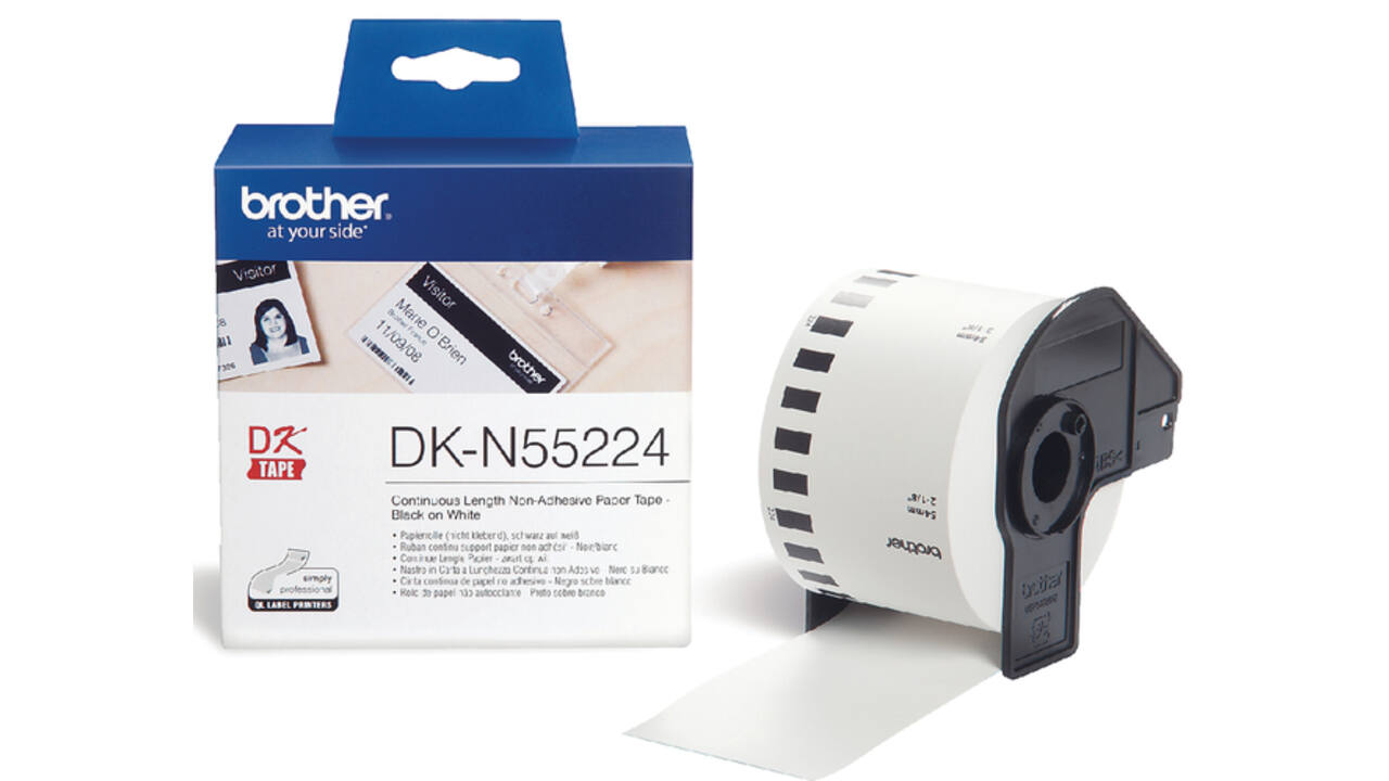 Etiket Brother DK-N55224 doorlopend niet klevend 54mm 1 rol á 30m wit