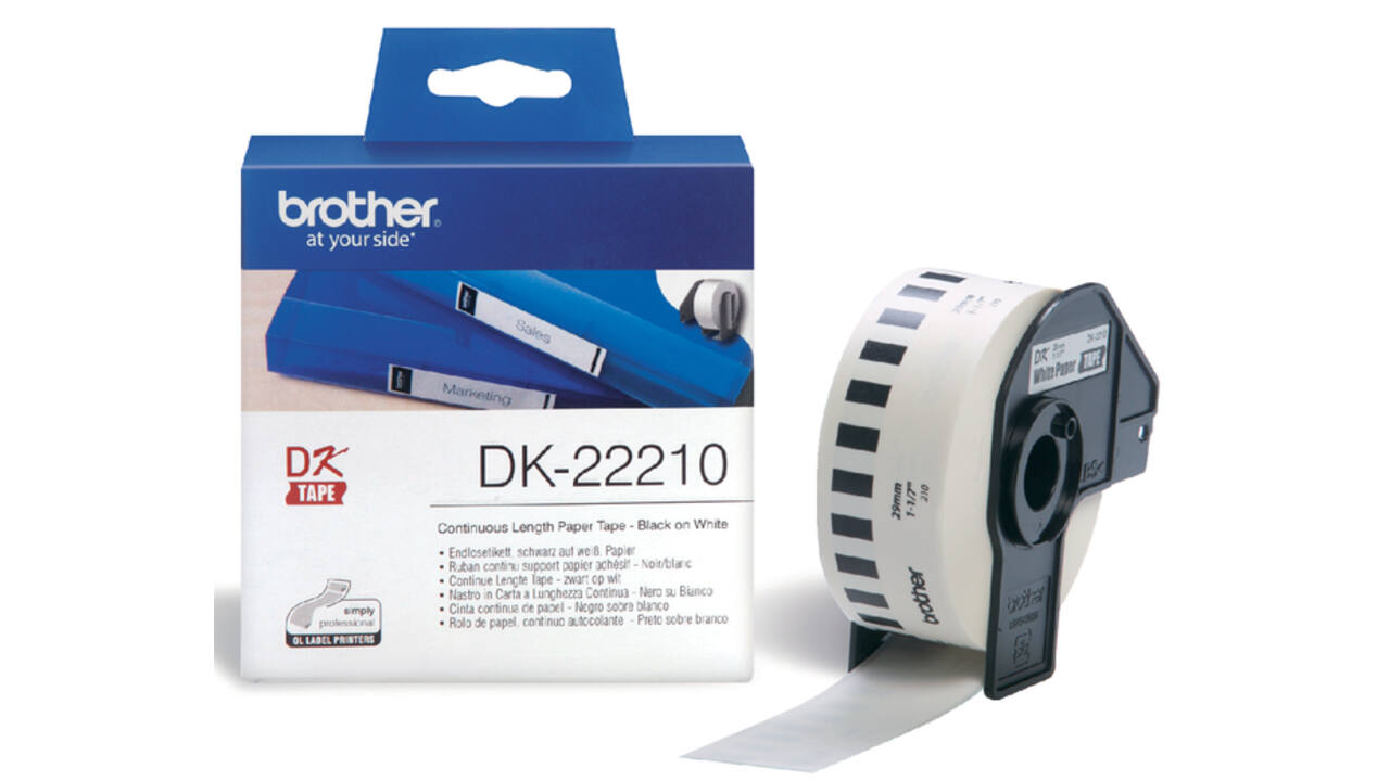 Etiket Brother DK-22210 doorlopend 29mm 1 rol á 30m wit