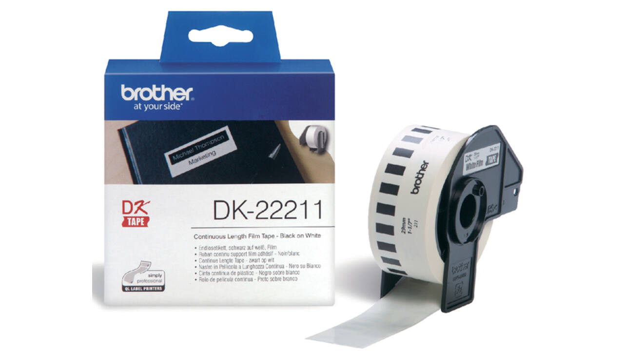 Etiket Brother DK-22211 doorlopend 29mm 1 rol á 15m wit