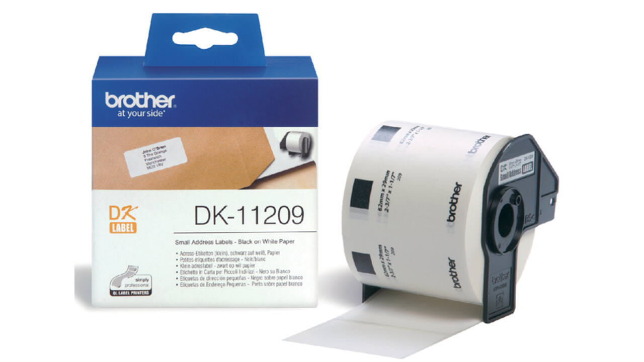 Etiket Brother DK-11209 adressering klein 62x29mm 1 rol á 800 stuks wit