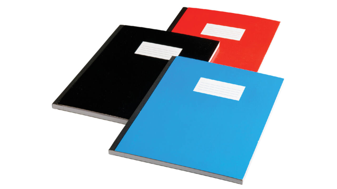Schrift Qbasic met harde kaft A4 160blz lijn assorti