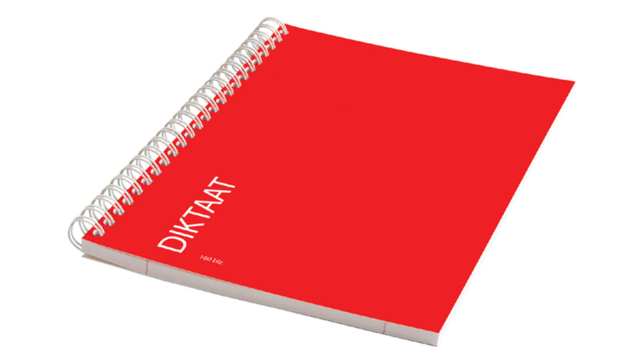 Schrift Qbasic dictaat A5 spiraal lijn 160blz 70gr rood