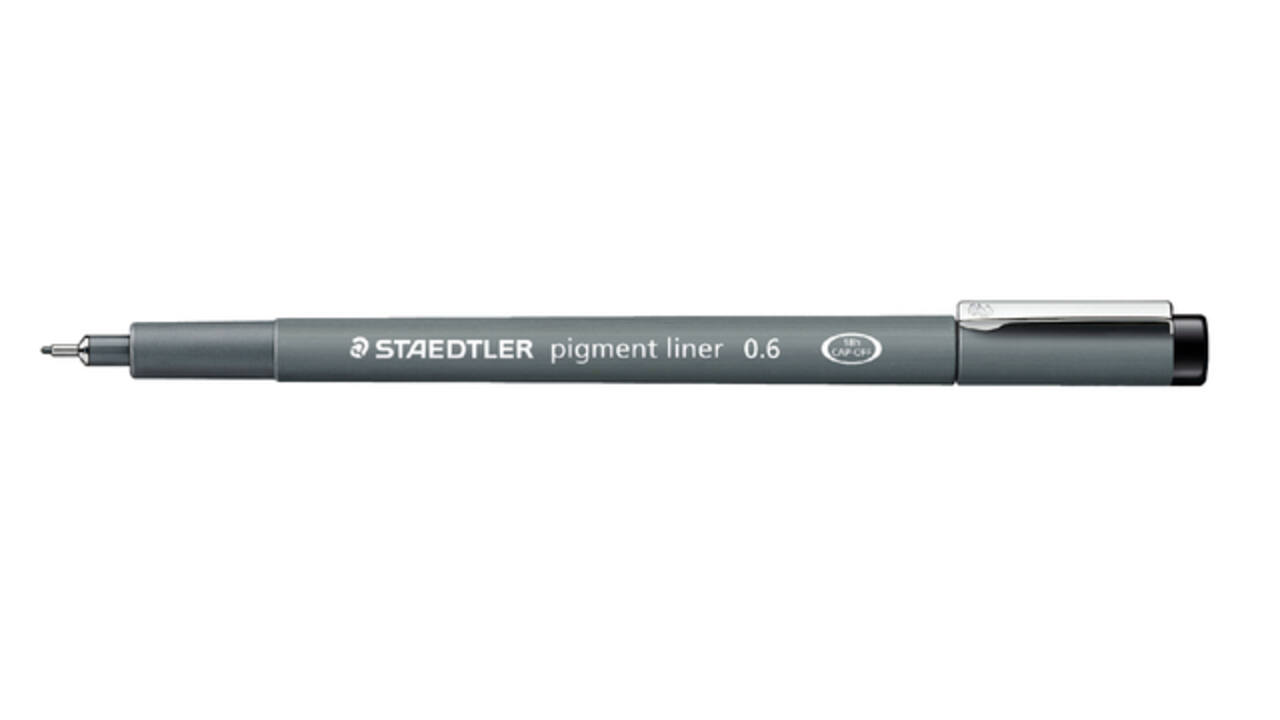 Fineliner Staedtler Pigment 308 zwart 0.6mm