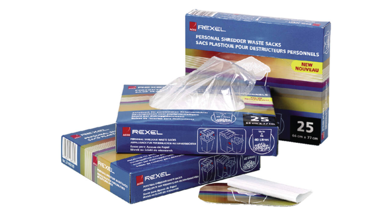 Papiervernietigerzak Rexel 240x98cm 115 liter 100 stuks