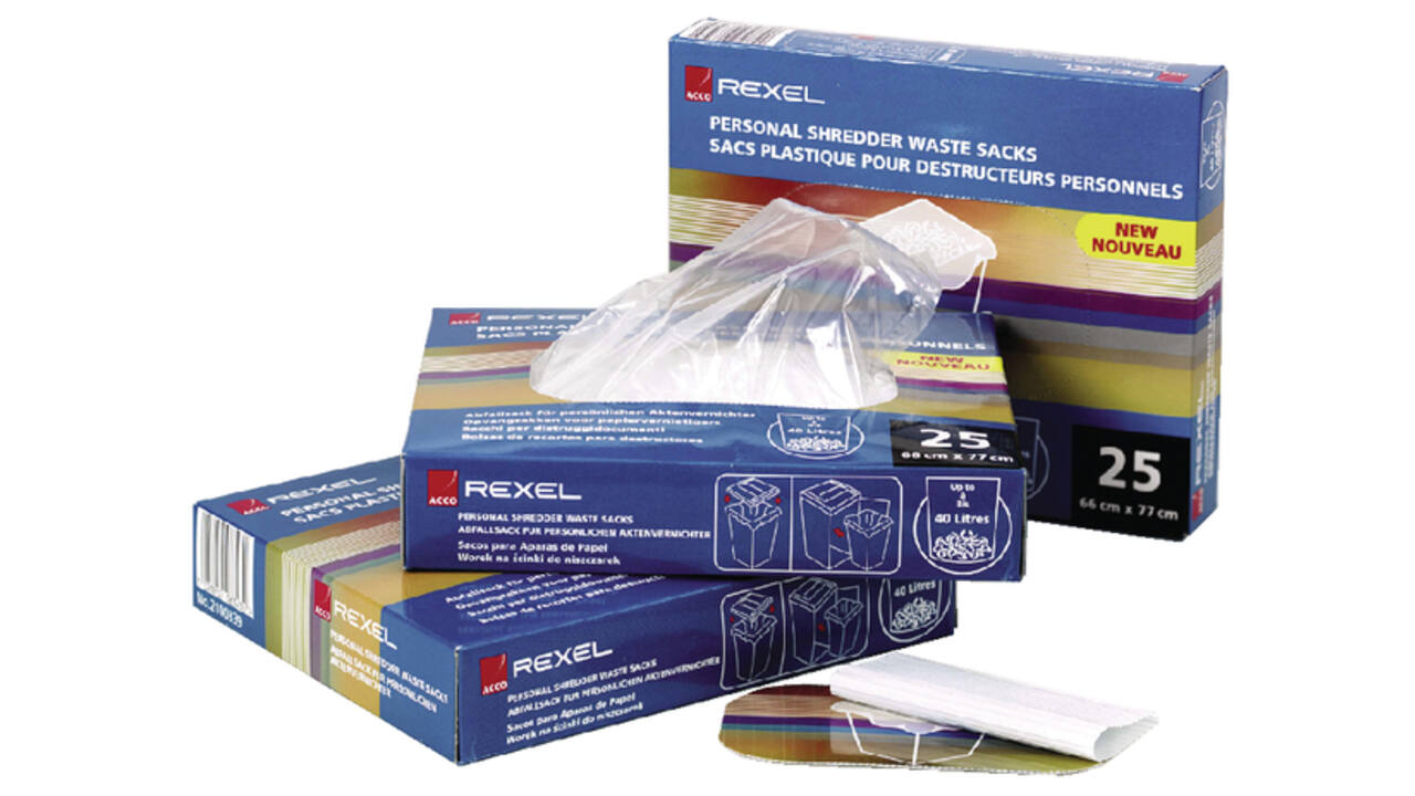 Papiervernietigerzak Rexel 240x98cm 115 liter 100 stuks
