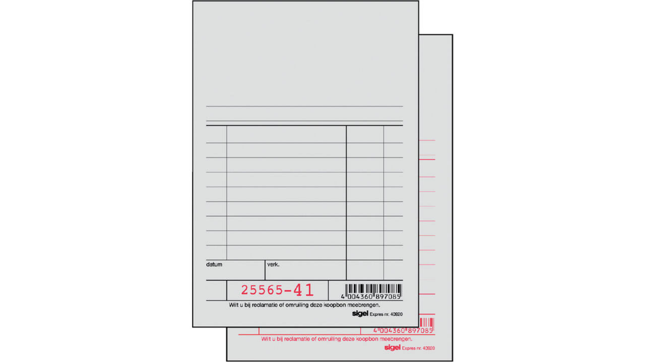 Kassablok Expres SI-40920 150x100mm 50x2vel