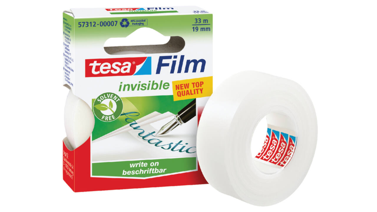 Plakband tesafilm® Invisible 33mx19mm mat transparant,
