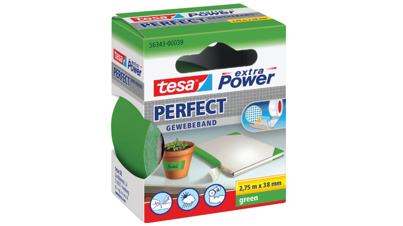 Textieltape tesa® extra Power Perfect 2.75mx38mm groen