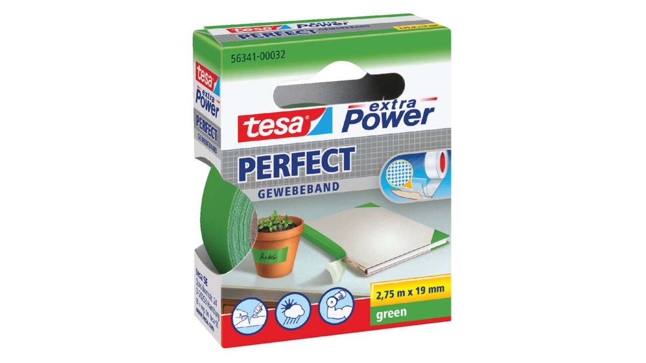 Textieltape tesa® extra Power Perfect 2.75mx19mm groen
