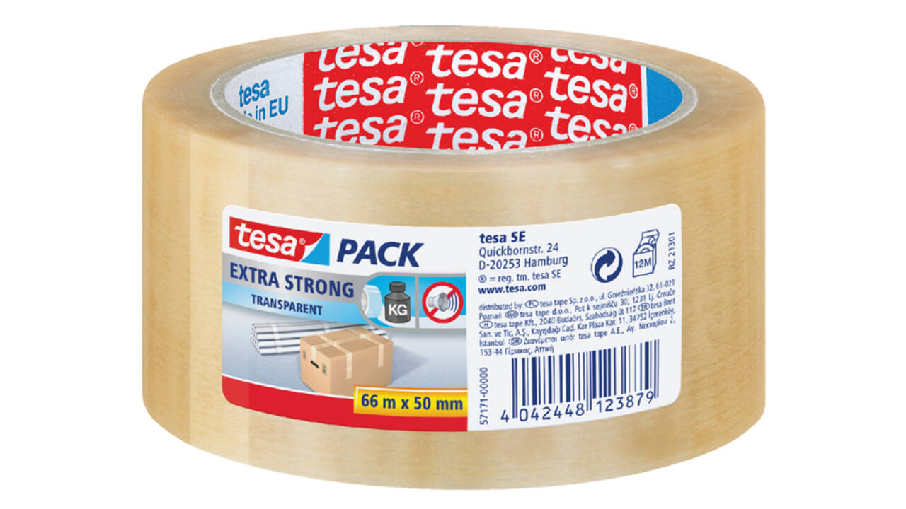 Verpakkingstape tesapack® Extra Strong 66mx50mm transparant
