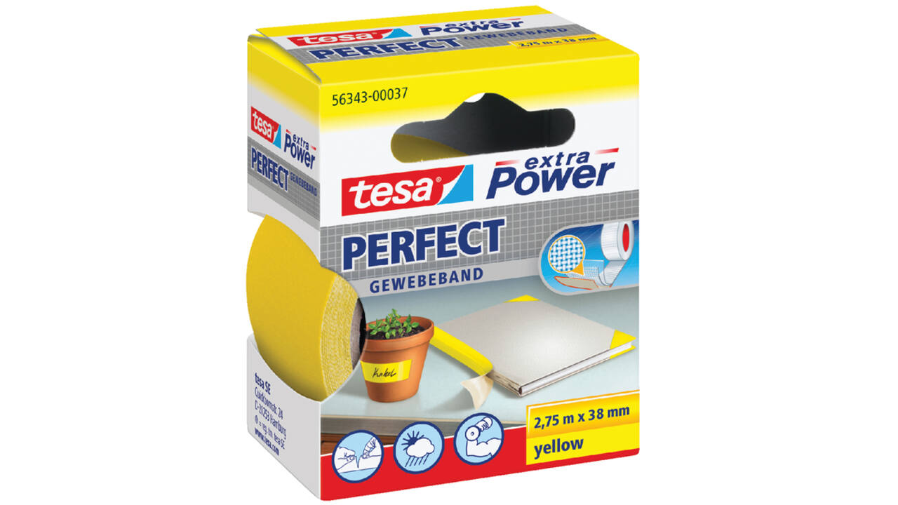 Textieltape tesa® extra Power Perfect 2.75mx38mm geel