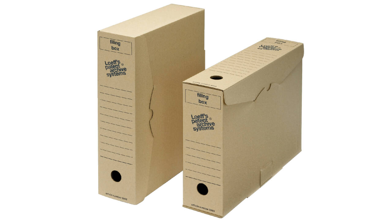 Archiefdoos Loeff Filing Box 3003 folio 345x250x80mm karton