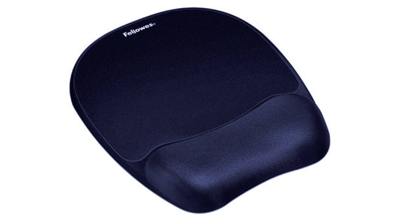 Muismat met polssteun Fellowes Memoryfoam saffierblauw
