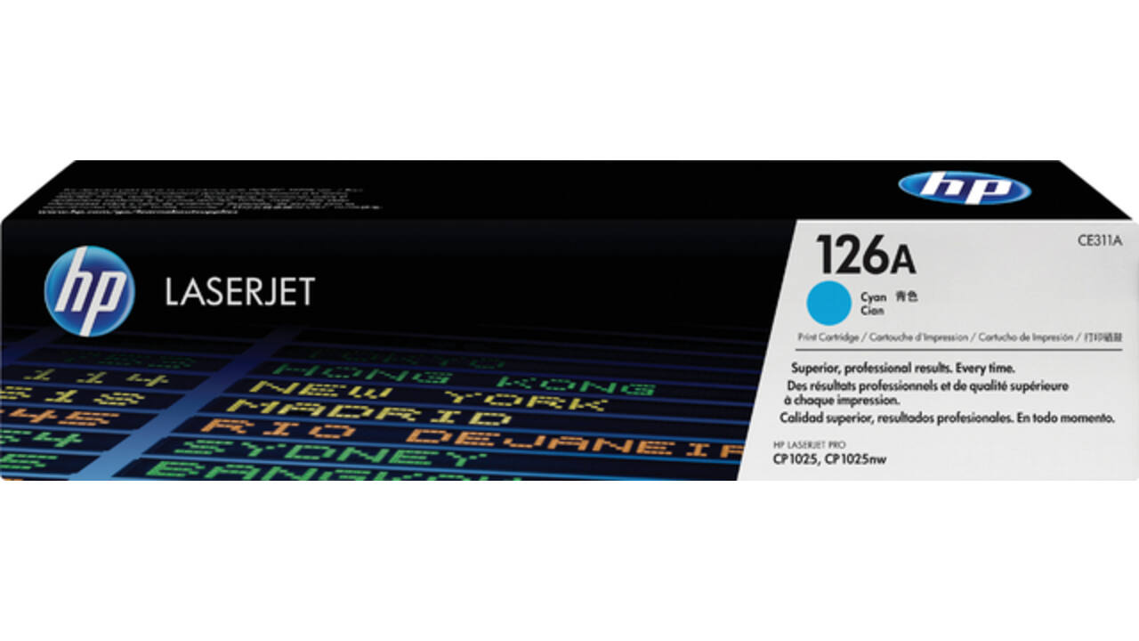 Tonercartridge HP CE311A 126A blauw