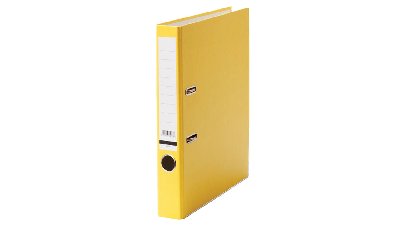 Ordner Qbasic A4 50mm karton geel