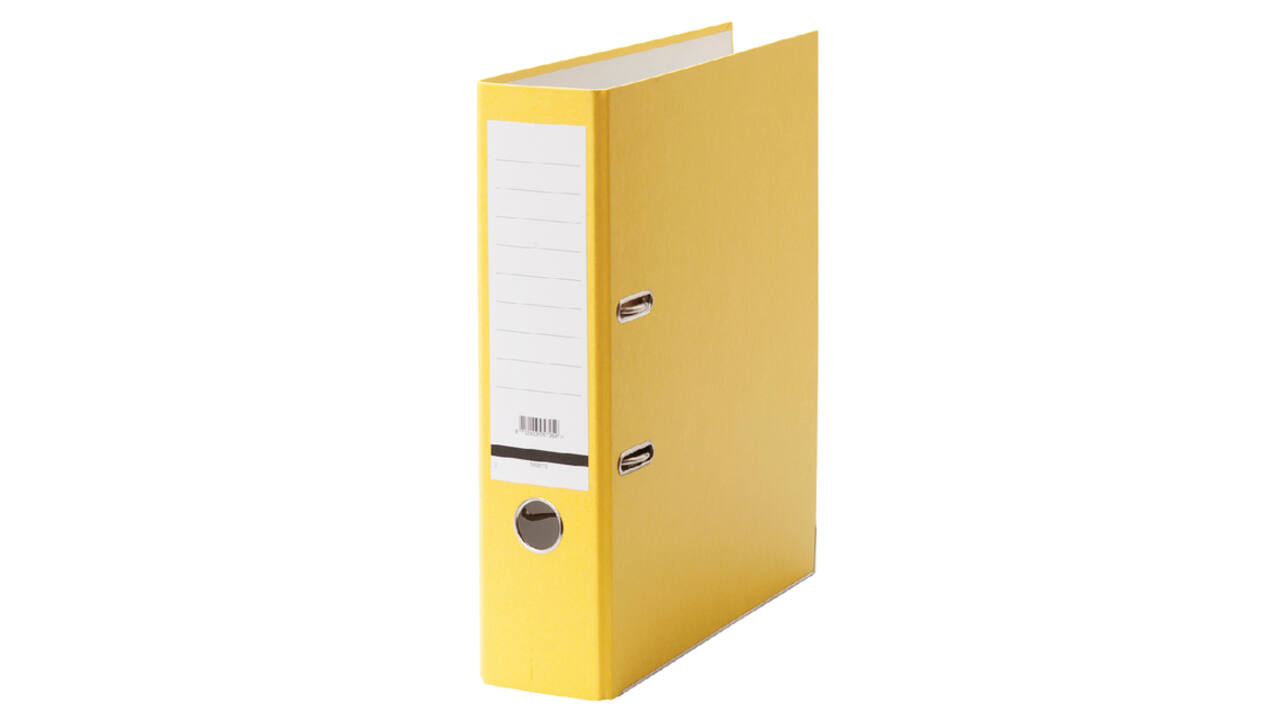 Ordner Qbasic A4 80mm karton geel