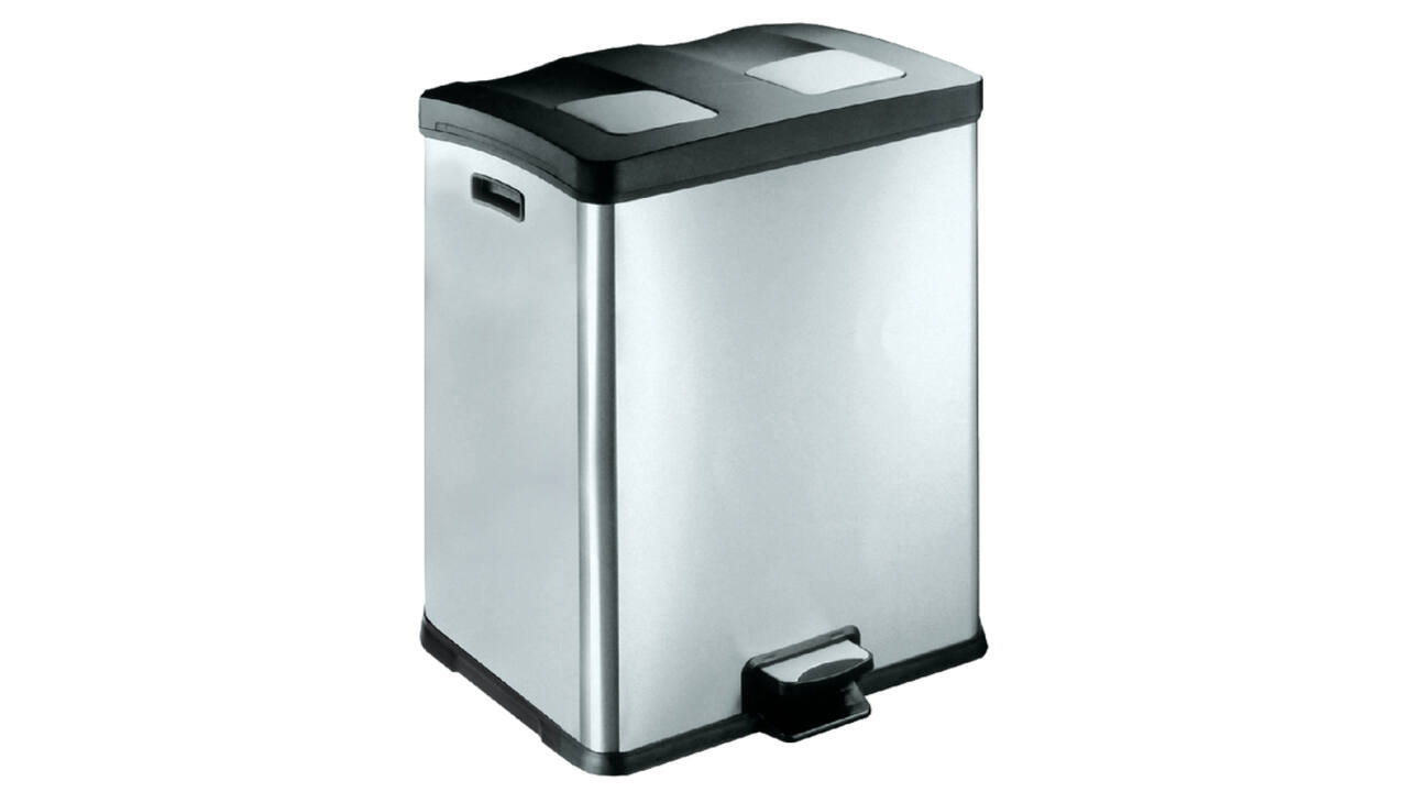Pedaalemmer EKO Rejoice 2x30 liter mat rvs