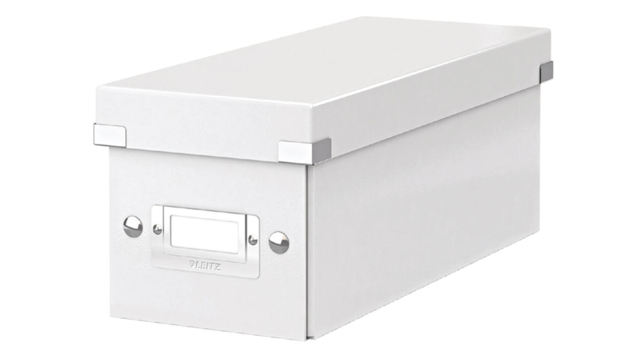 CD-opbergdoos Leitz Click & Store WOW  gerecycled karton 143x136x352mm wit