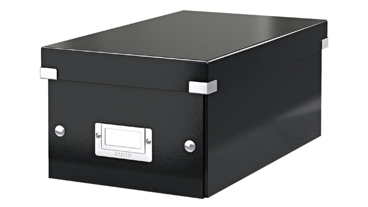 DVD-opbergdoos Leitz Click & Store WOW  gerecycled karton 206x147x352mm zwart