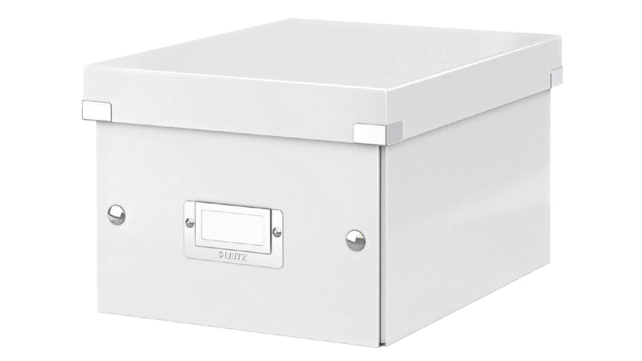Opbergdoos Leitz Click & Store WOW klein gerecycled karton 220x160x282mm wit