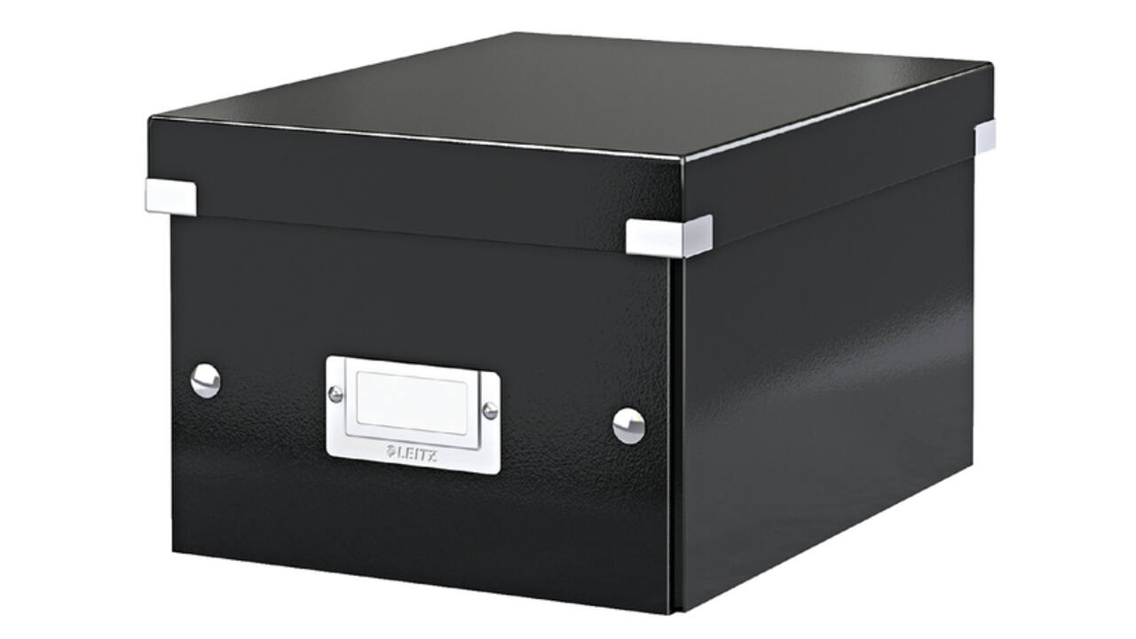 Opbergdoos Leitz Click & Store WOW klein gerecycled karton 200x148x250mm zwart