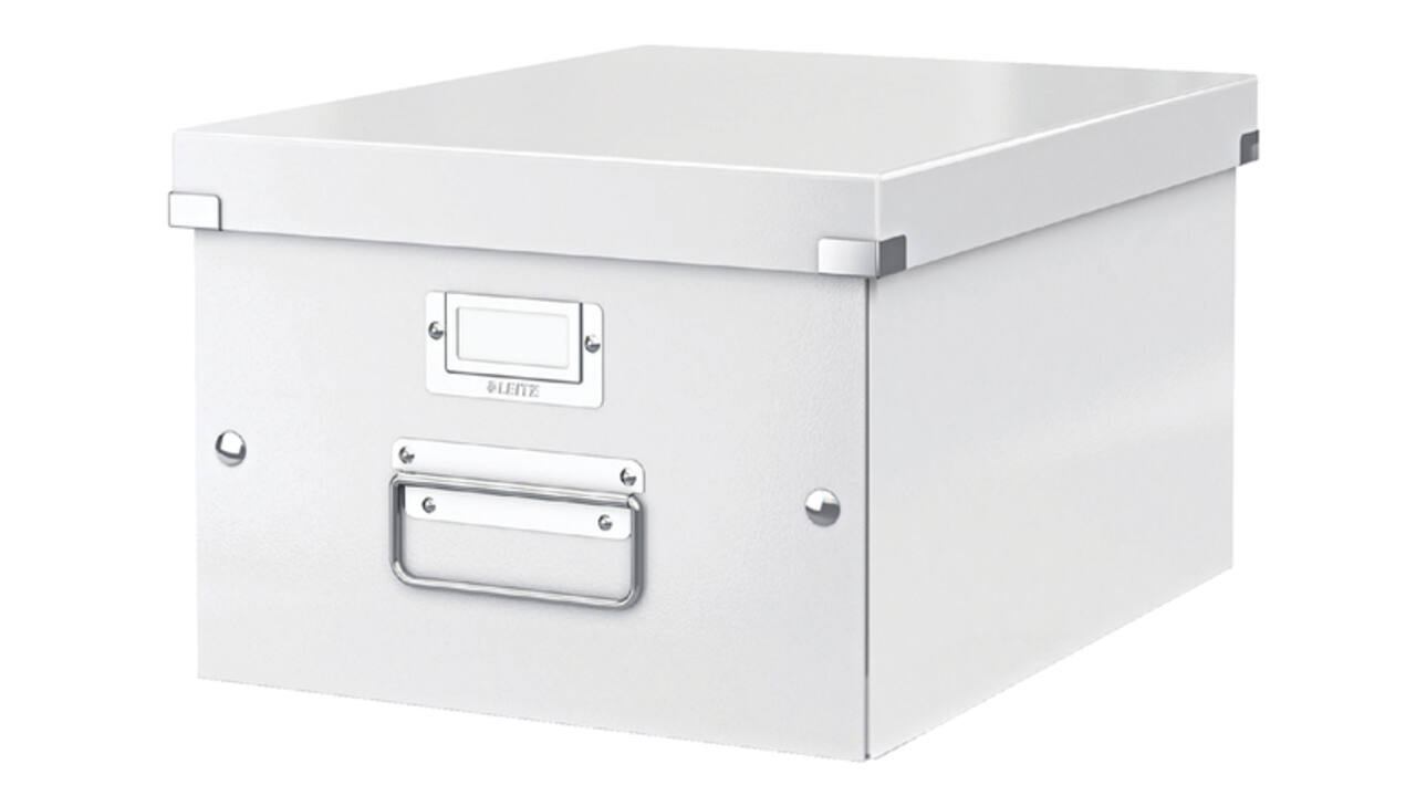 Opbergdoos Leitz Click & Store WOW middel gerecycled karton 281x200x370mm wit