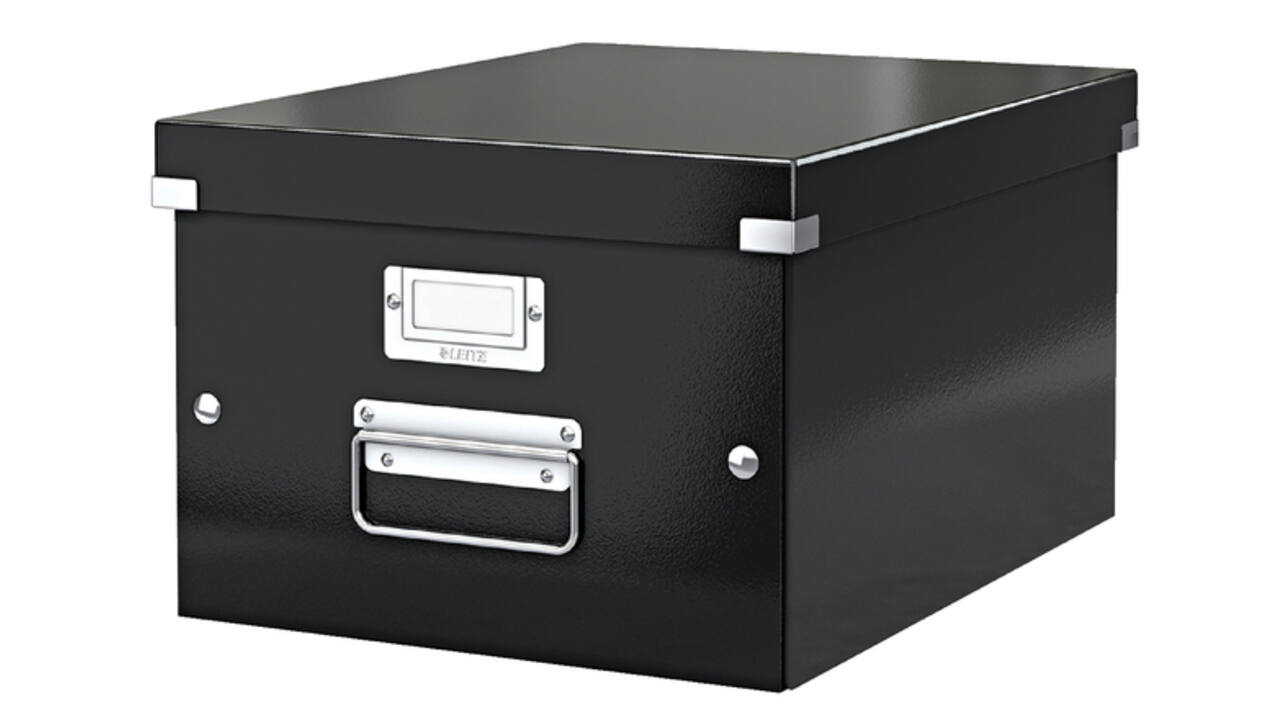 Opbergdoos Leitz Click & Store WOW middel gerecycled karton 281x200x370mm zwart
