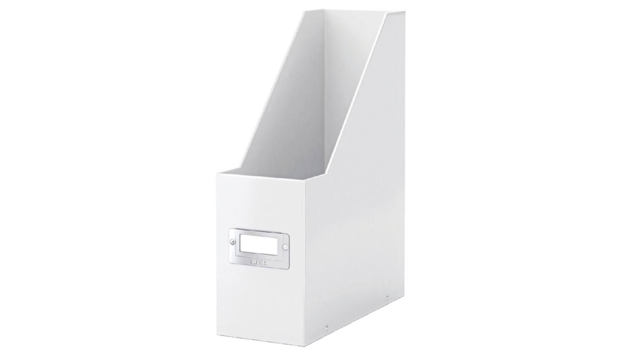 Tijdschriftencassette Leitz WOW click & store gerecycled karton wit