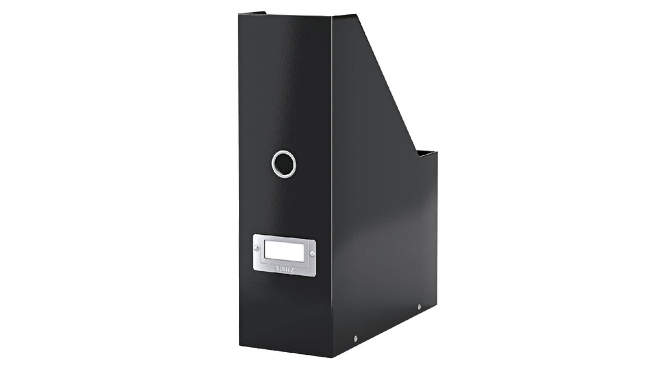 Tijdschriftencassette Leitz WOW click & store gerecycled karton zwart
