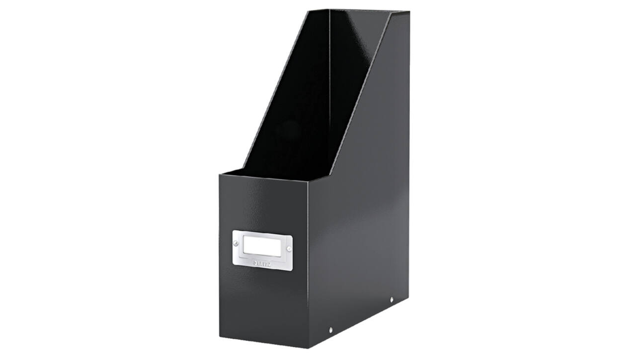 Tijdschriftencassette Leitz WOW click & store gerecycled karton zwart