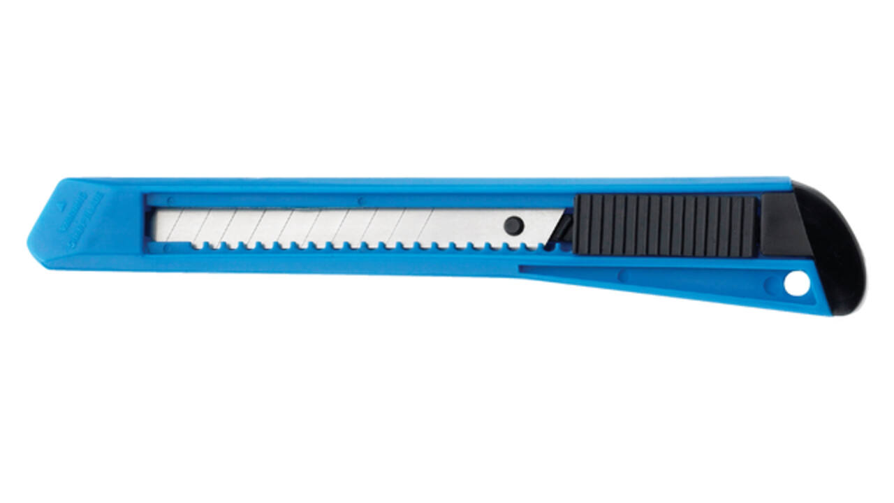 Snijmes Westcott Office 9mm met schuifsluiting blauw