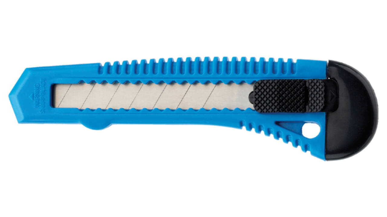 Snijmes Westcott Office 18mm met schuifsluiting blauw