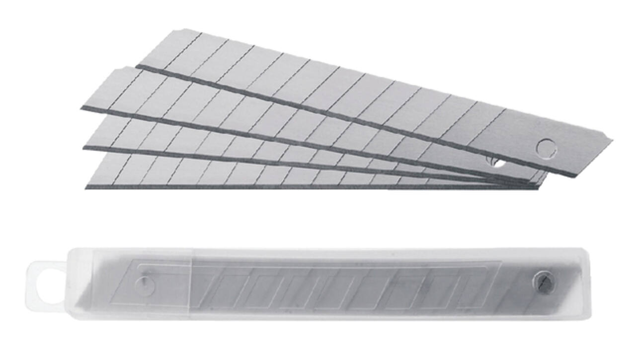 Snijmes Westcott Office 9mm met schuifsluiting en metalen houder blauw