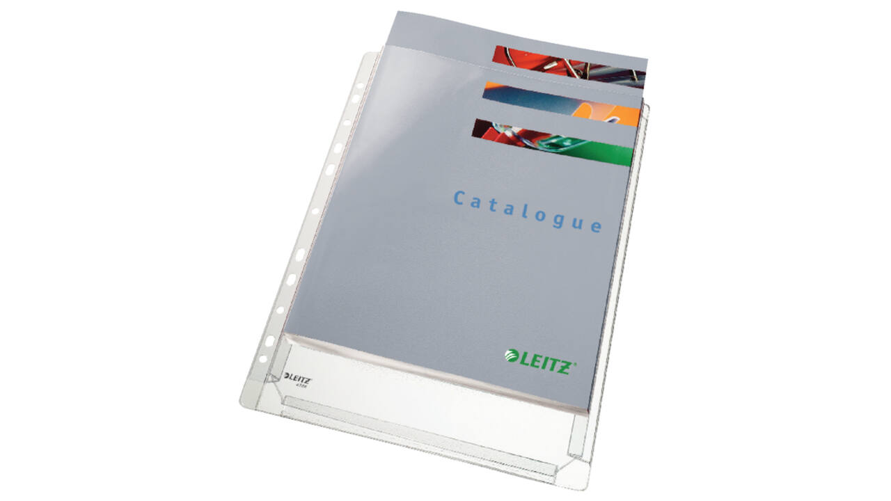 Showtas Leitz Premium copy safe 0.17mm PVC Expansievouw glashelder 10 stuks