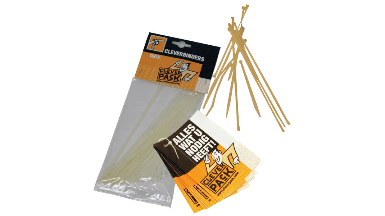Inbindstrip CleverPack cleverbinder kabel 10/20cm wit 100 stuks