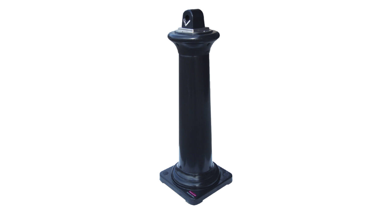 Asbak Rubbermaid Groundskeeper Tuscan vrijstaand zwart