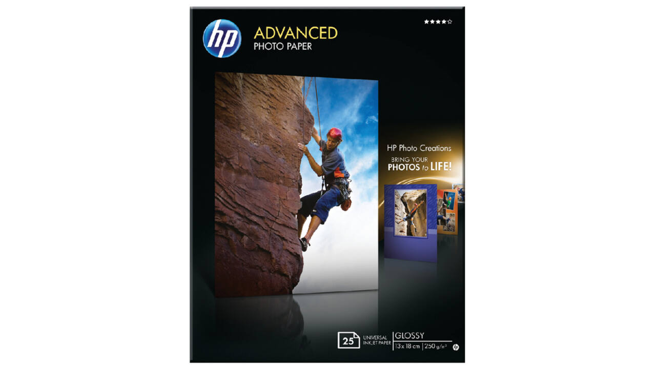 Inkjetpapier HP Q8696A 13x18cm photo glossy 250gr 25 vel