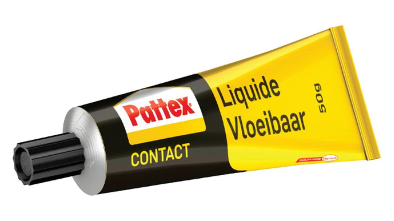 Contactlijm vloeibaar Pattex tube 50 gram op blister