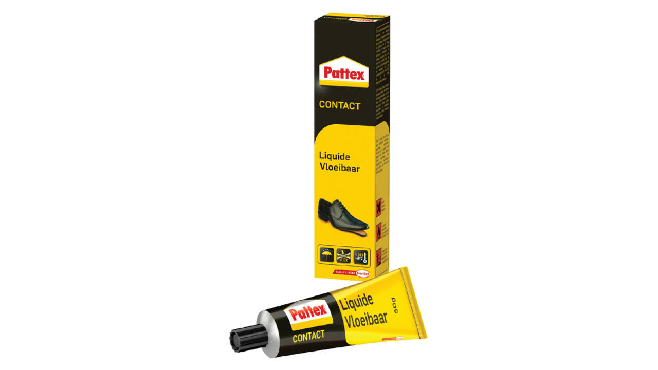 Contactlijm vloeibaar Pattex tube 50 gram op blister