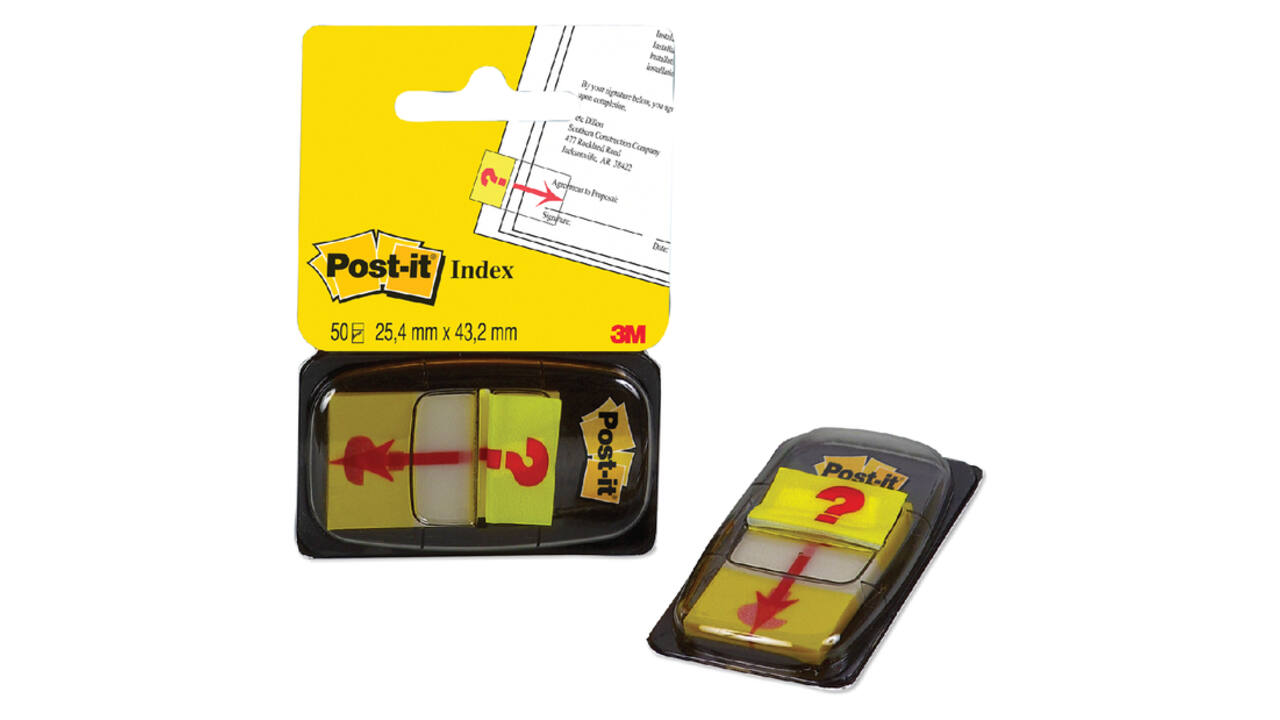 Indextabs Post-it 68031 25,4x43.2mm " hier ondertekenen" geel