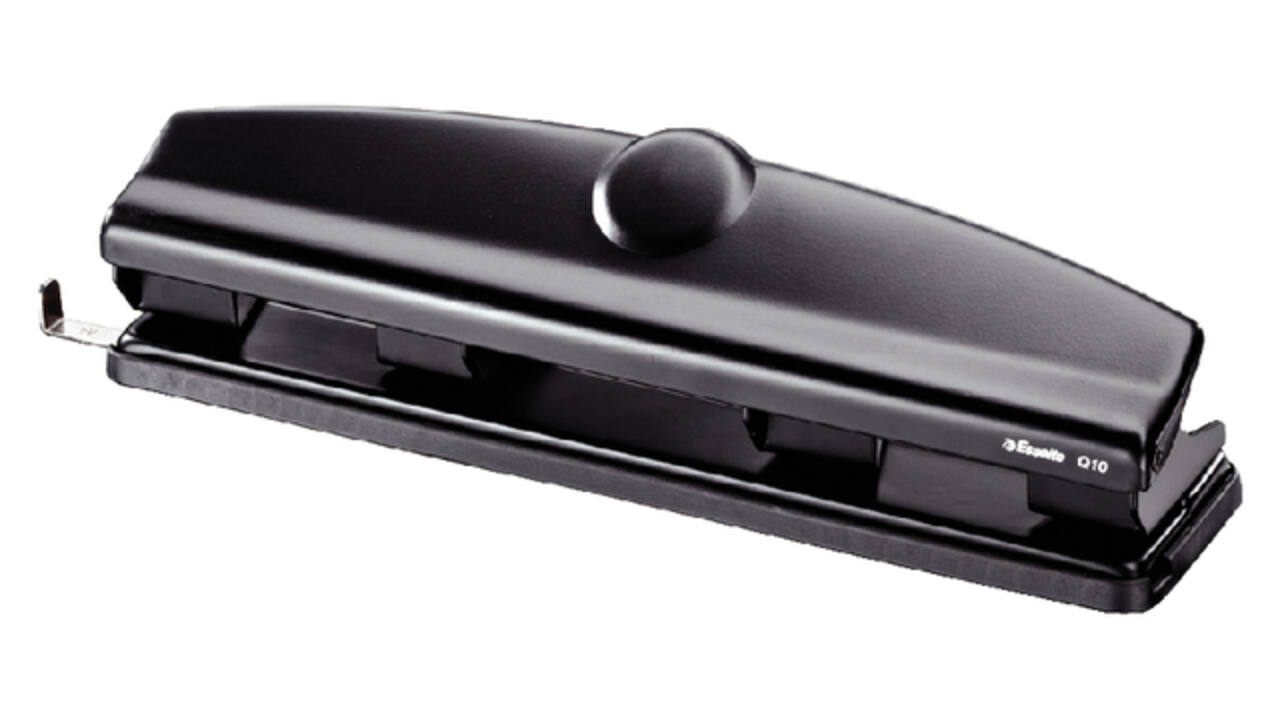 Perforator Esselte Q10 4-gaats 10 vel zwart