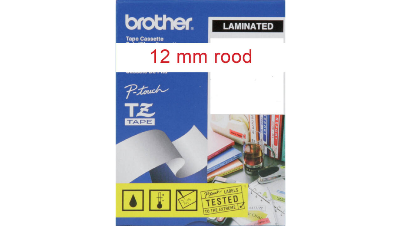 Labeltape Brother P-touch TZe-232 standaard 12mm rood op wit