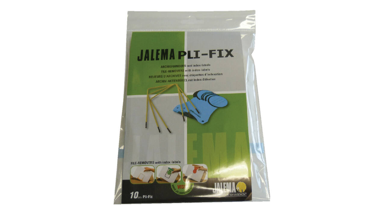 Archiefbinder JalemaClip Pli-fix geel 10 stuks