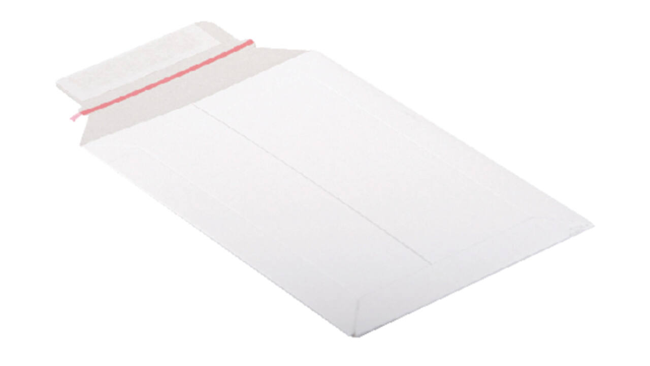 Envelop CleverPack karton A5 176x250mm wit pak à 5 stuks
